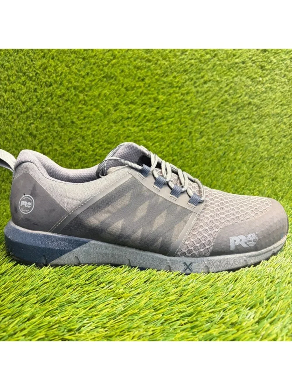 Timberland PRO Radius Mens Size 13E Gray Blue Composite Toe Safety Work Shoes
